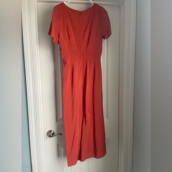 NWT Madewell V-Neck Flutter-Sleeve Midi Dress in southwestern clay - 6 - Picture 7 of 10